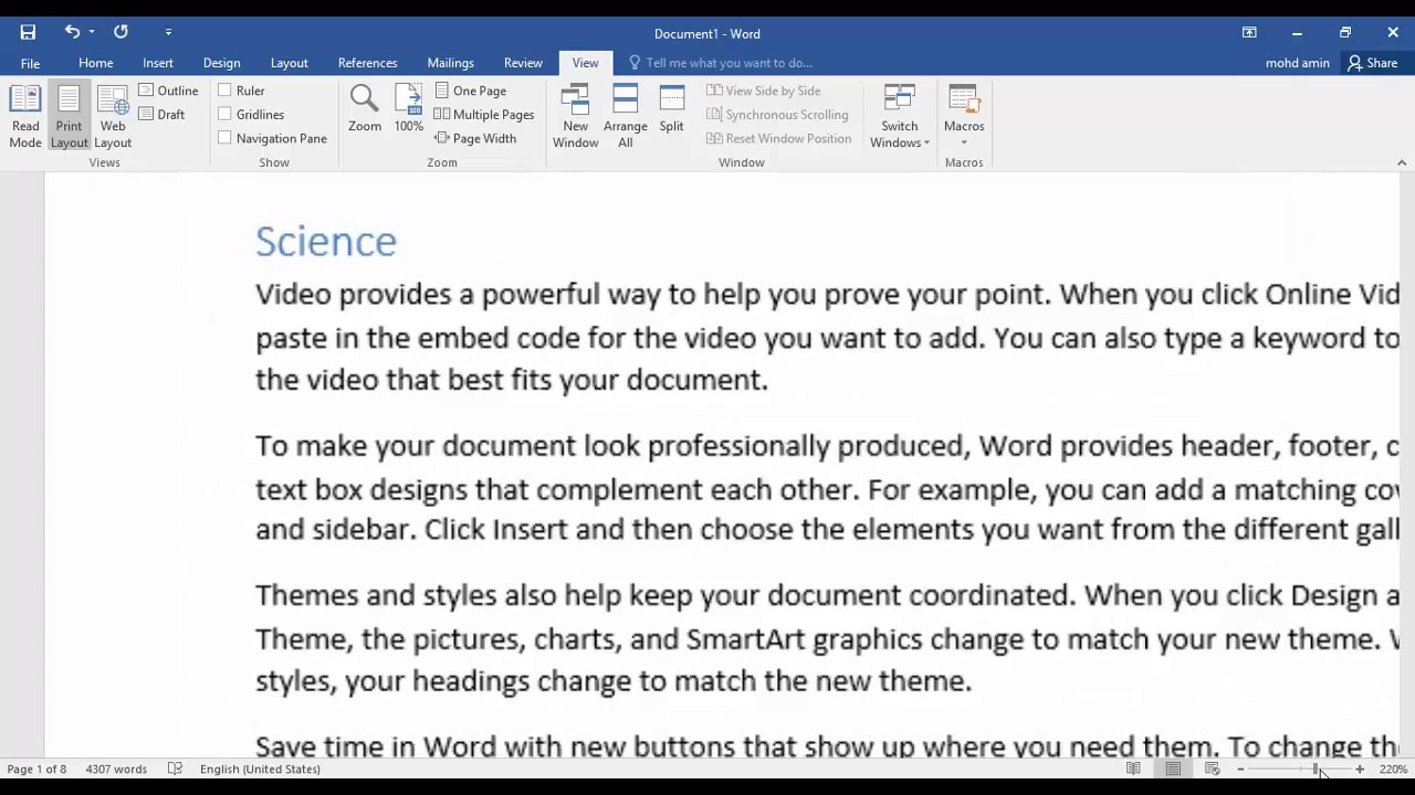 tabs for word 2016 on mac